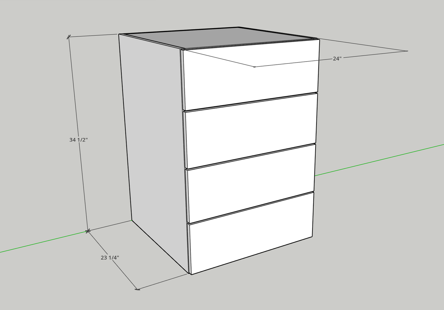 2/3/4 Drawers Base