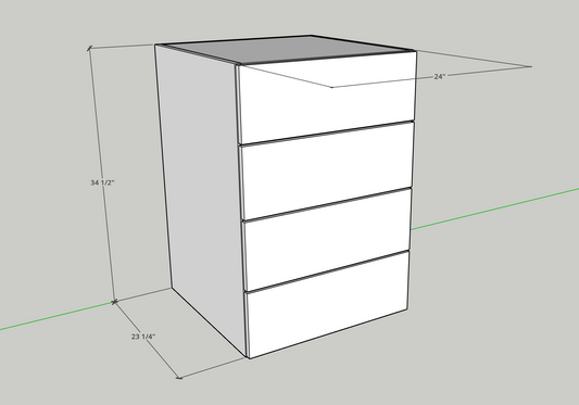 2/3/4 Drawers Base