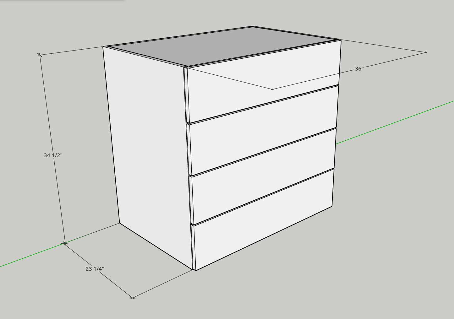 2/3/4 Drawers Base